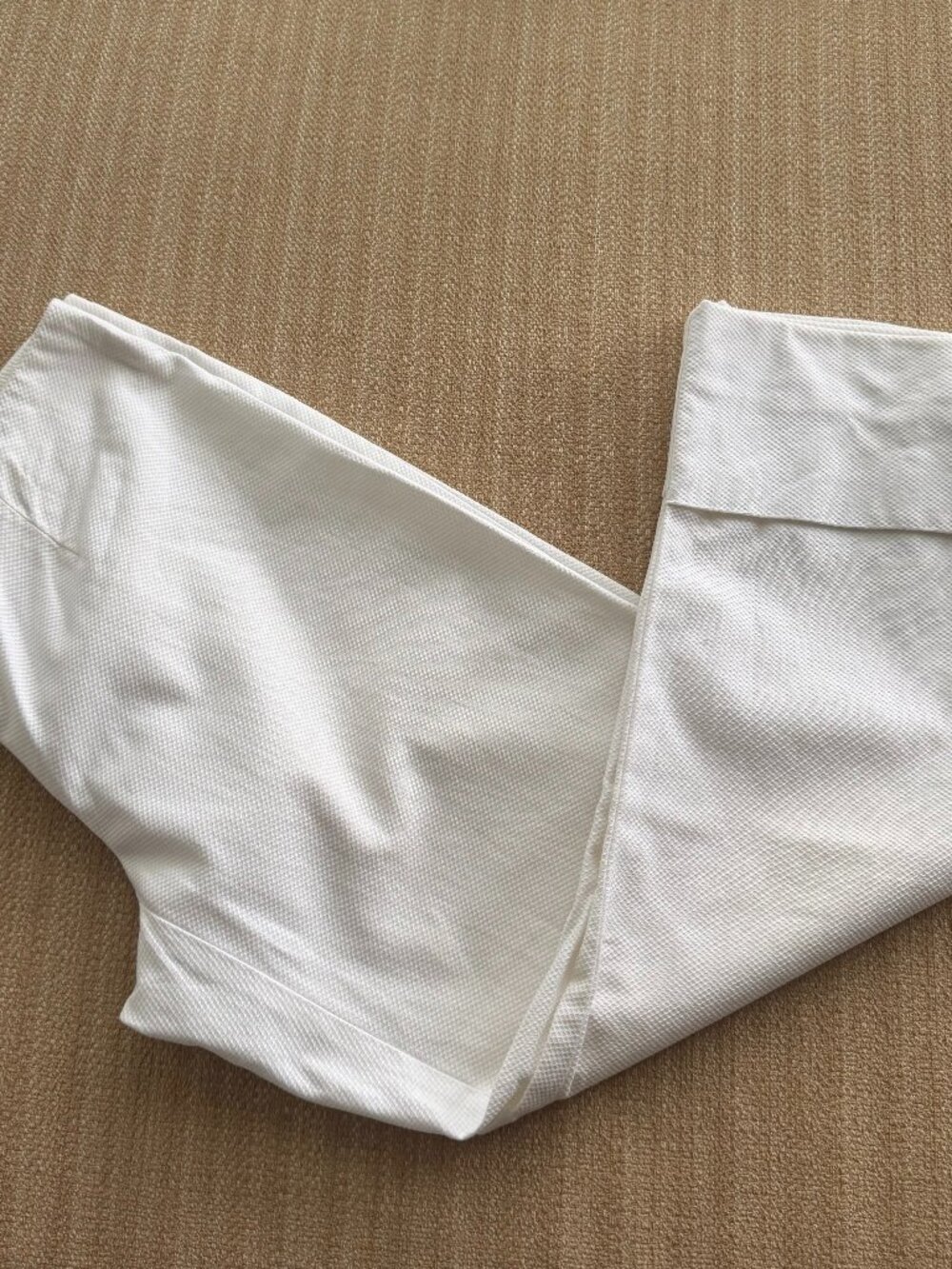 White Cuffed Capri Pants Designer Trina Turk